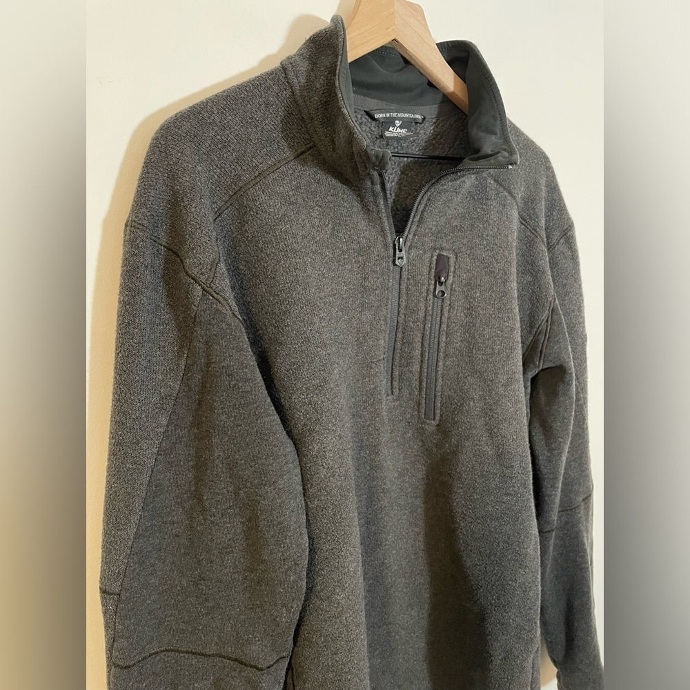 Kuhl Men's Interceptr 1/4 Zip Fleece Jacket Sweater Gray Size XL Soft Comfort - Picture 3 of 10